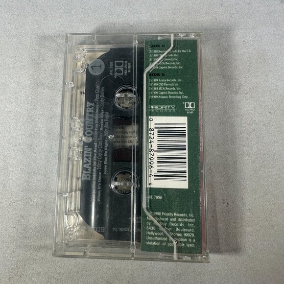 Countrys Greatest Hits Blazin Country Vol 1 Cassette Tape 1990 Priority - Picture 2 of 4